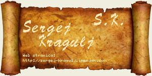 Sergej Kragulj vizit kartica